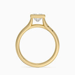 Luna 4mm Bezel Ring Yellow Gold 18k Princess Engagement Ring