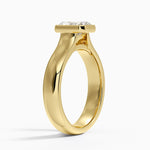 Luna 4mm Bezel Ring Yellow Gold 18k Radiant Engagement Ring