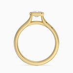 Luna 4mm Bezel Ring Yellow Gold 18k Radiant Engagement Ring