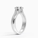 Luna 4mm Bezel Ring Platinum Round Engagement Ring