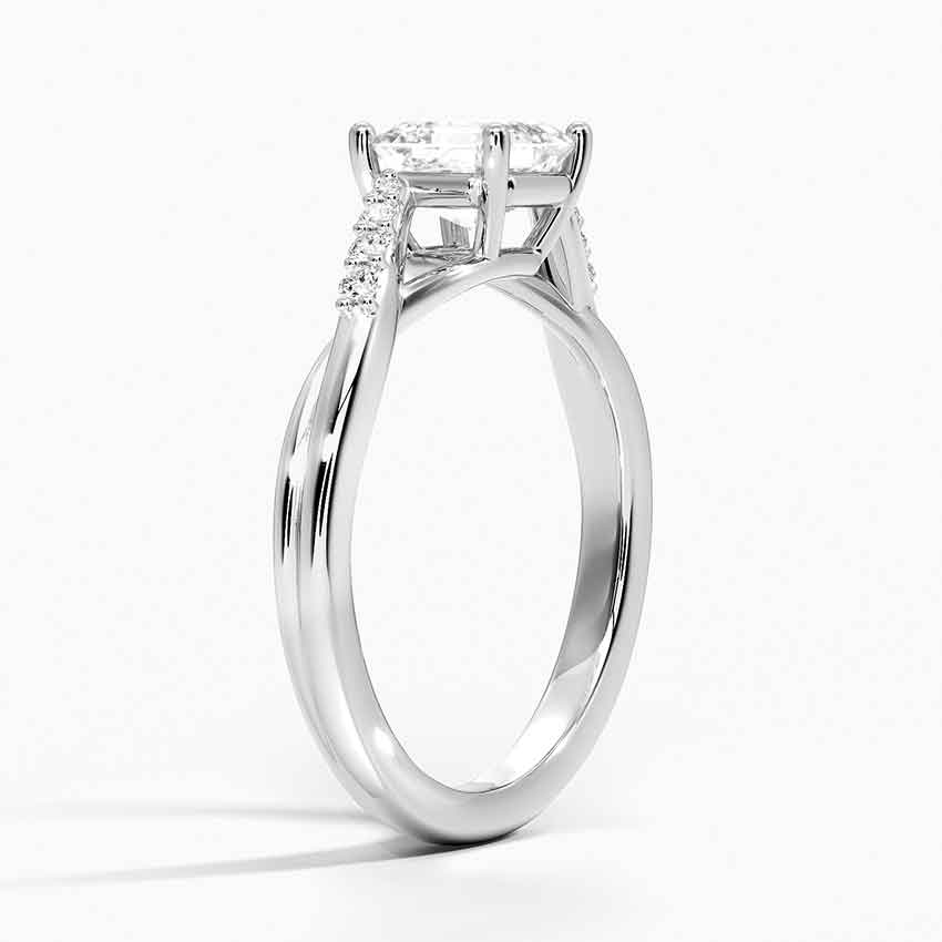 Chamise Diamond Ring (1/15 ct. tw.) Platinum Asscher Engagement Ring