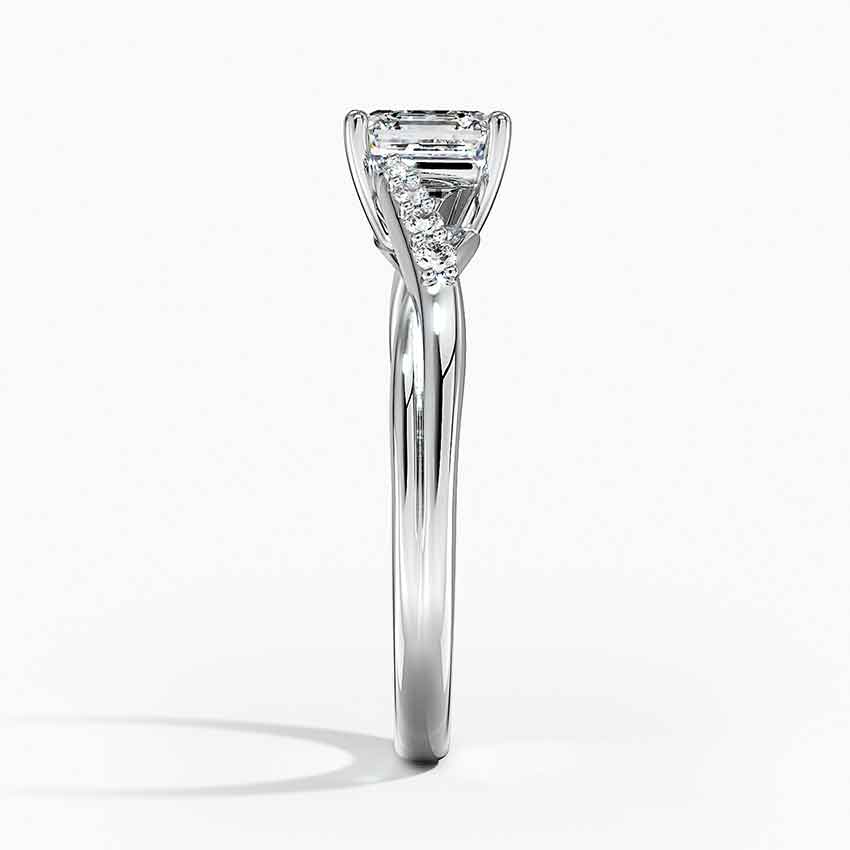 Chamise Diamond Ring (1/15 ct. tw.) Platinum Asscher Engagement Ring