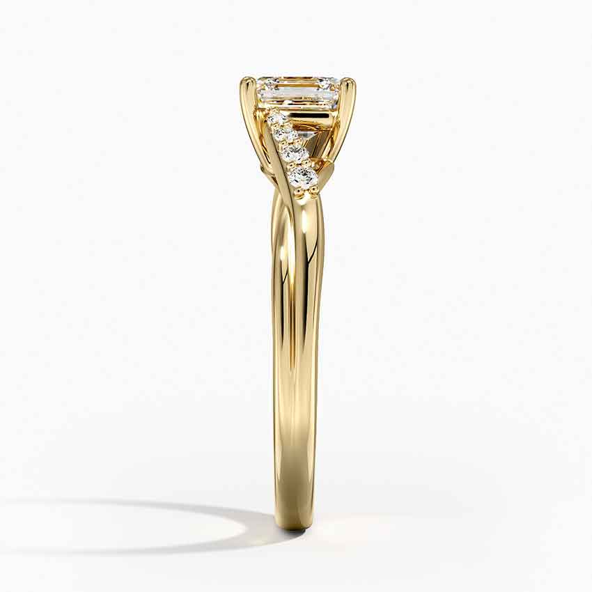 Chamise Diamond Ring (1/15 ct. tw.) Yellow Gold 18k Asscher Engagement Ring