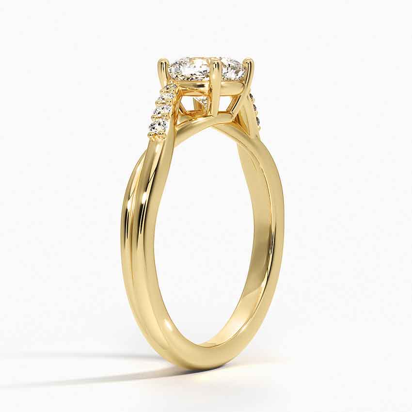 Chamise Diamond Ring (1/15 ct. tw.) Yellow Gold 18k Cushion Engagement Ring