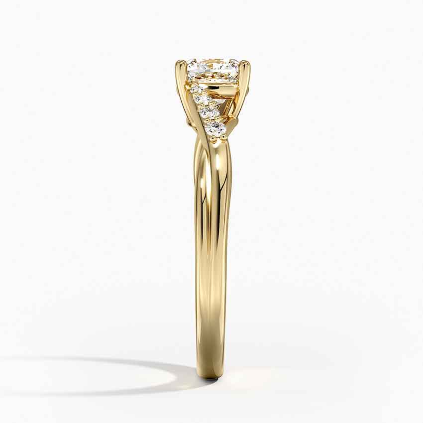 Chamise Diamond Ring (1/15 ct. tw.) Yellow Gold 18k Cushion Engagement Ring