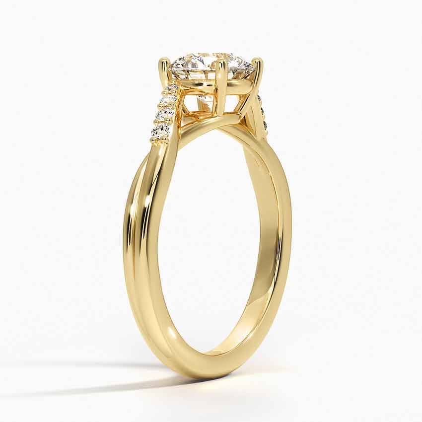 Chamise Diamond Ring (1/15 ct. tw.) Yellow Gold 18k Round Engagement Ring