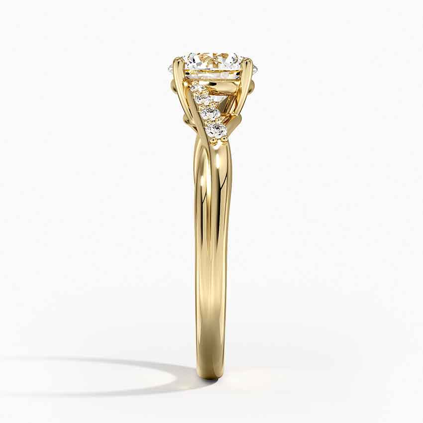 Chamise Diamond Ring (1/15 ct. tw.) Yellow Gold 18k Round Engagement Ring