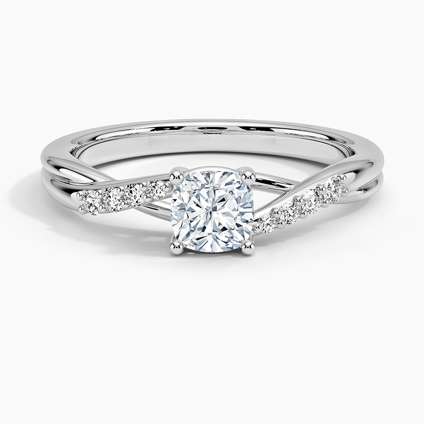 Chamise Diamond Ring (1/15 ct. tw.) Platinum Cushion Engagement Ring