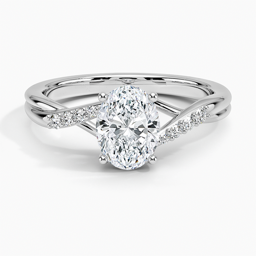 Chamise Diamond Ring (1/15 ct. tw.) Platinum Oval Engagement Ring