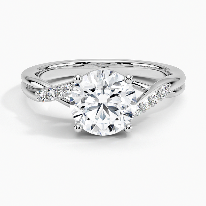 Chamise Diamond Ring (1/15 ct. tw.) Platinum Round Engagement Ring