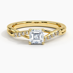 Chamise Diamond Ring (1/15 ct. tw.) Yellow Gold 18k Asscher Engagement Ring