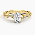 Chamise Diamond Ring (1/15 ct. tw.) Yellow Gold 18k Oval Engagement Ring