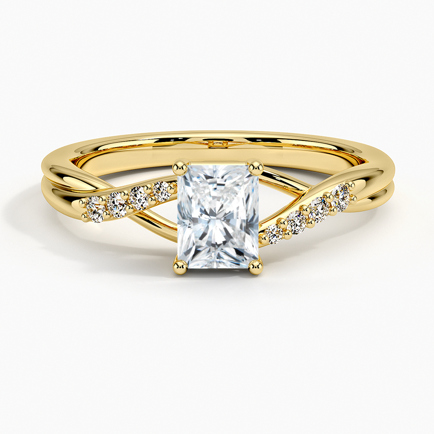 Chamise Diamond Ring (1/15 ct. tw.) Yellow Gold 18k Radiant Engagement Ring