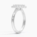 Lotus Flower Halo Diamond Ring (1/4 ct. tw.) Platinum Marquise Engagement Ring