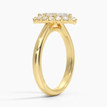 Lotus Flower Halo Diamond Ring (1/4 ct. tw.) Yellow Gold 18k Marquise Engagement Ring