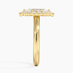 Lotus Flower Halo Diamond Ring (1/4 ct. tw.) Yellow Gold 18k Marquise Engagement Ring