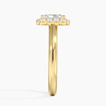 Lotus Flower Halo Diamond Ring (1/4 ct. tw.) Yellow Gold 18k Radiant Engagement Ring