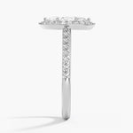 Halo Diamond Ring with Side Stones (1/3 ct. tw.) Platinum Marquise Engagement Ring