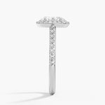 Halo Diamond Ring with Side Stones (1/3 ct. tw.) Platinum Oval Engagement Ring