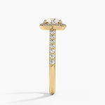 Halo Diamond Ring with Side Stones (1/3 ct. tw.) Yellow Gold 18k Round Engagement Ring