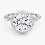 Halo Diamond Ring with Side Stones (1/3 ct. tw.) Platinum Round Engagement Ring