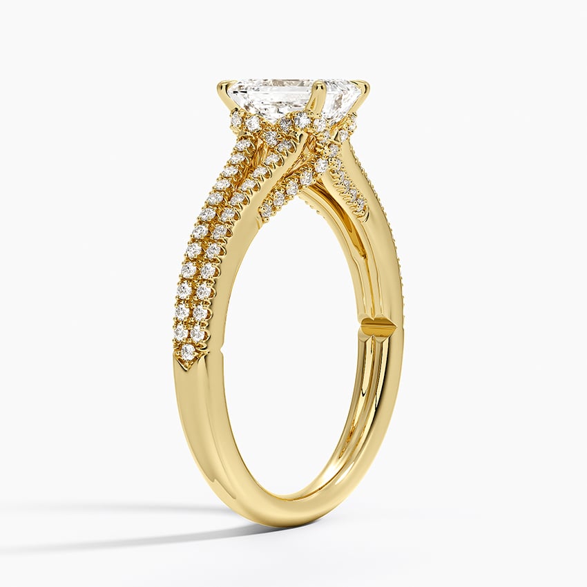 Icon Diamond Ring (1/3 ct. tw.) Yellow Gold 18k Emerald Engagement Ring