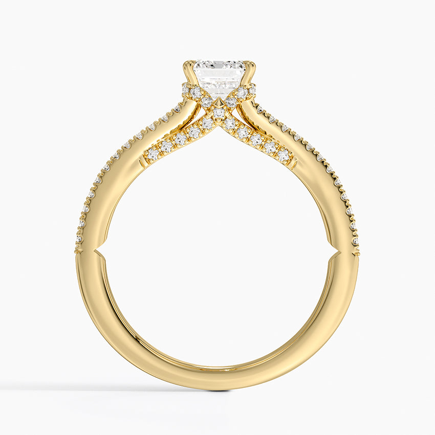 Icon Diamond Ring (1/3 ct. tw.) Yellow Gold 18k Emerald Engagement Ring