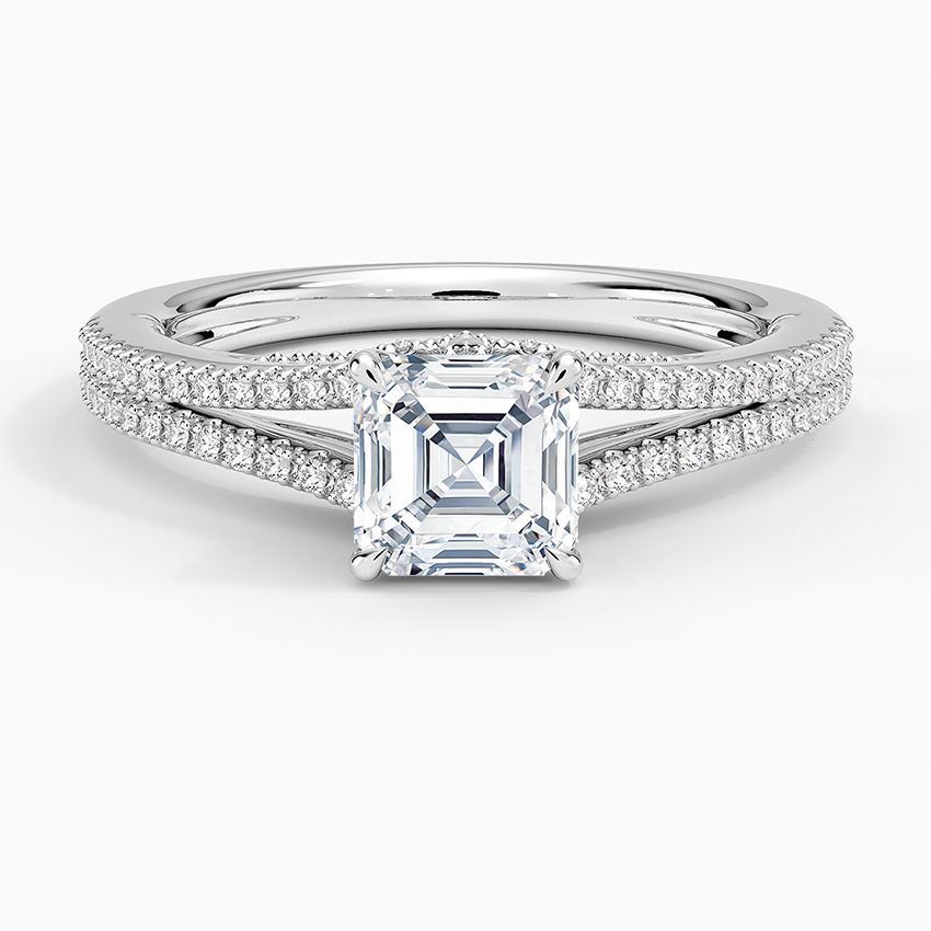 Icon Diamond Ring (1/3 ct. tw.) Platinum Asscher Engagement Ring
