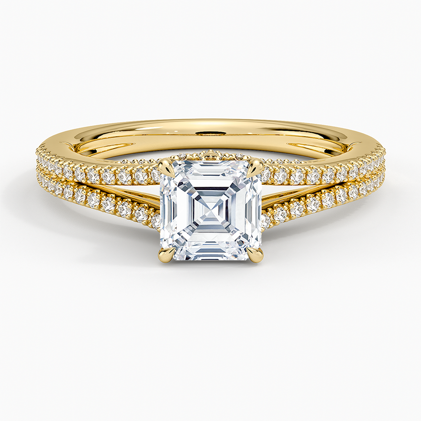 Icon Diamond Ring (1/3 ct. tw.) Yellow Gold 18k Asscher Engagement Ring