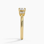 Petite Rhiannon Three Stone Diamond Ring (1/4 ct. tw.) Yellow Gold 18k Cushion Engagement Ring