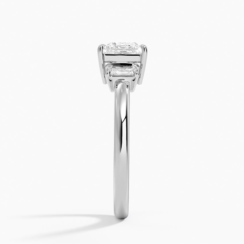 Petite Rhiannon Three Stone Diamond Ring (1/4 ct. tw.) Platinum Princess Engagement Ring