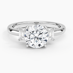 Petite Rhiannon Three Stone Diamond Ring (1/4 ct. tw.) Platinum Round Engagement Ring