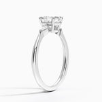 Petite Cometa Three Stone Diamond Ring Platinum Asscher Engagement Ring