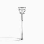 Petite Cometa Three Stone Diamond Ring Platinum Asscher Engagement Ring