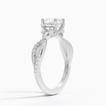 Adorned Luxe Willow Diamond Ring (1/3 ct. tw.) Platinum Cushion Engagement Ring