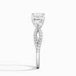 Adorned Luxe Willow Diamond Ring (1/3 ct. tw.) Platinum Cushion Engagement Ring