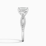 Adorned Luxe Willow Diamond Ring (1/3 ct. tw.) Platinum Emerald Engagement Ring