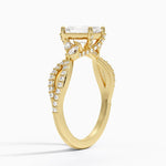 Adorned Luxe Willow Diamond Ring (1/3 ct. tw.) Yellow Gold 18k Emerald Engagement Ring