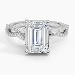 Adorned Luxe Willow Diamond Ring (1/3 ct. tw.) Platinum Emerald Engagement Ring
