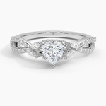 Adorned Luxe Willow Diamond Ring (1/3 ct. tw.) Platinum Heart Engagement Ring