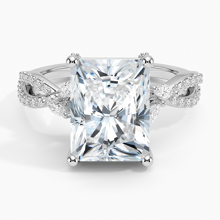 Adorned Luxe Willow Diamond Ring (1/3 ct. tw.) Platinum Radiant Engagement Ring