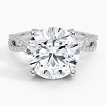 Adorned Luxe Willow Diamond Ring (1/3 ct. tw.) Platinum Round Engagement Ring