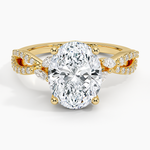 Adorned Luxe Willow Diamond Ring (1/3 ct. tw.) Yellow Gold 18k Oval Engagement Ring