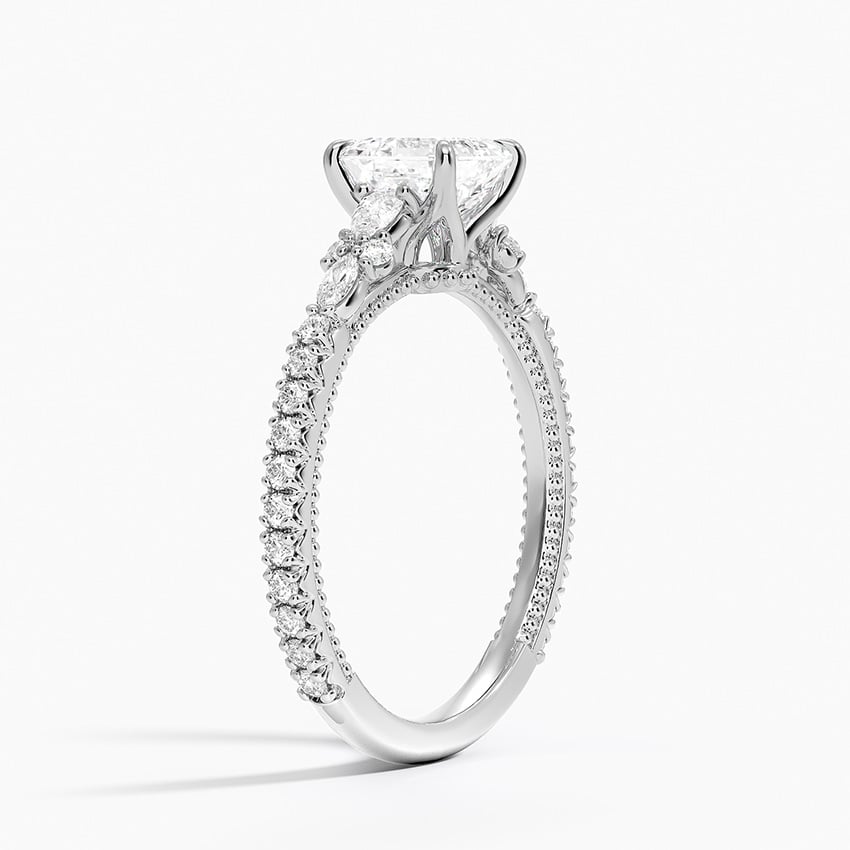 Primrose Diamond Ring Platinum Asscher Engagement Ring
