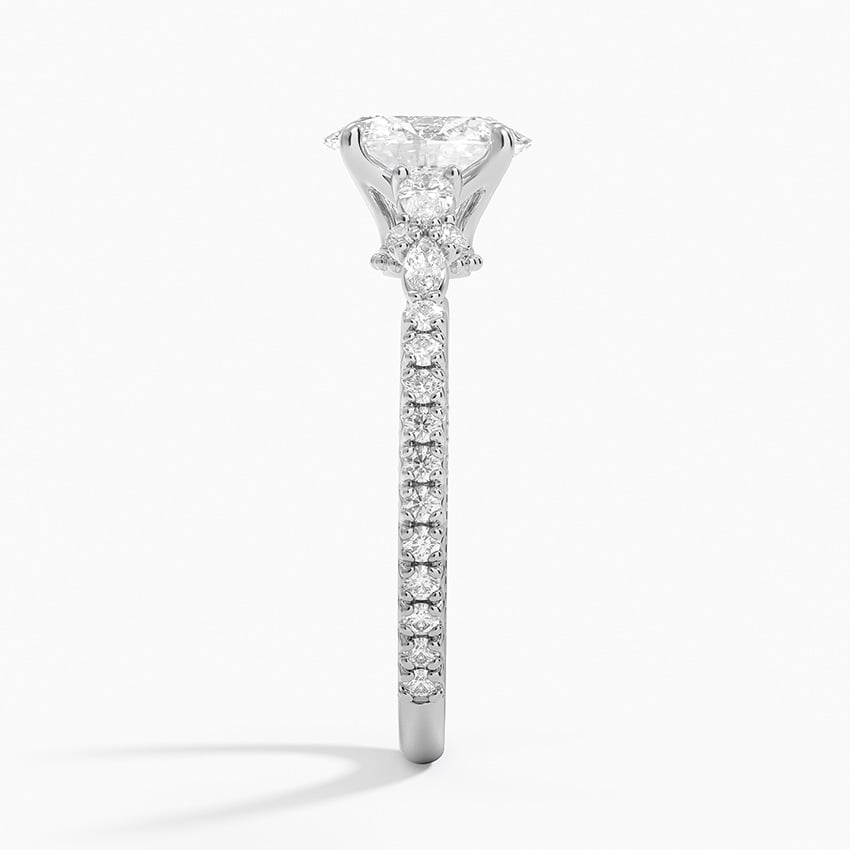 Primrose Diamond Ring Platinum Oval Engagement Ring