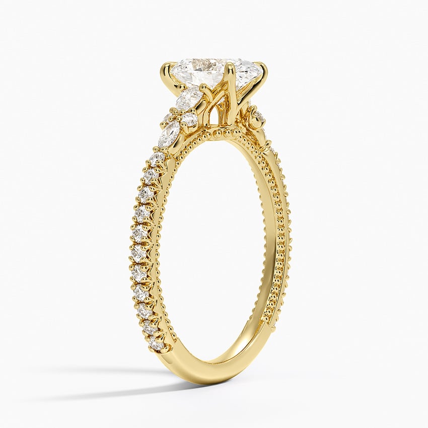 Primrose Diamond Ring Yellow Gold 18k Oval Engagement Ring