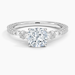 Primrose Diamond Ring Platinum Cushion Engagement Ring