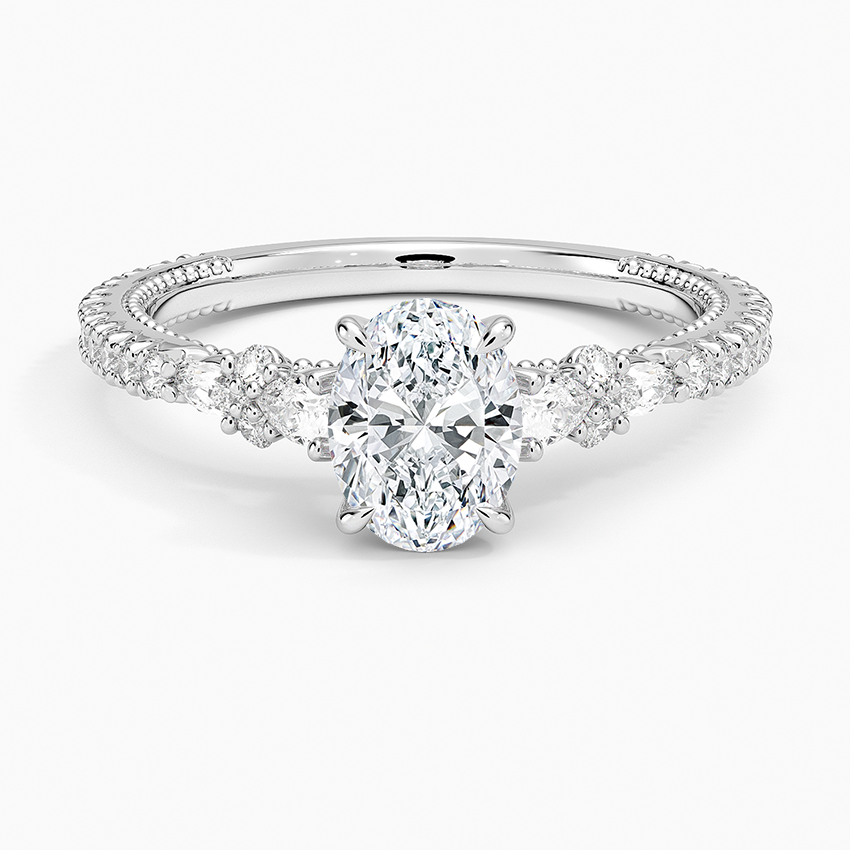 Primrose Diamond Ring Platinum Oval Engagement Ring