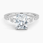 Primrose Diamond Ring Platinum Radiant Engagement Ring