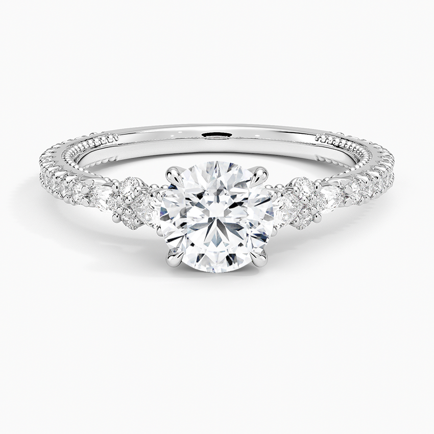 Primrose Diamond Ring Platinum Round Engagement Ring